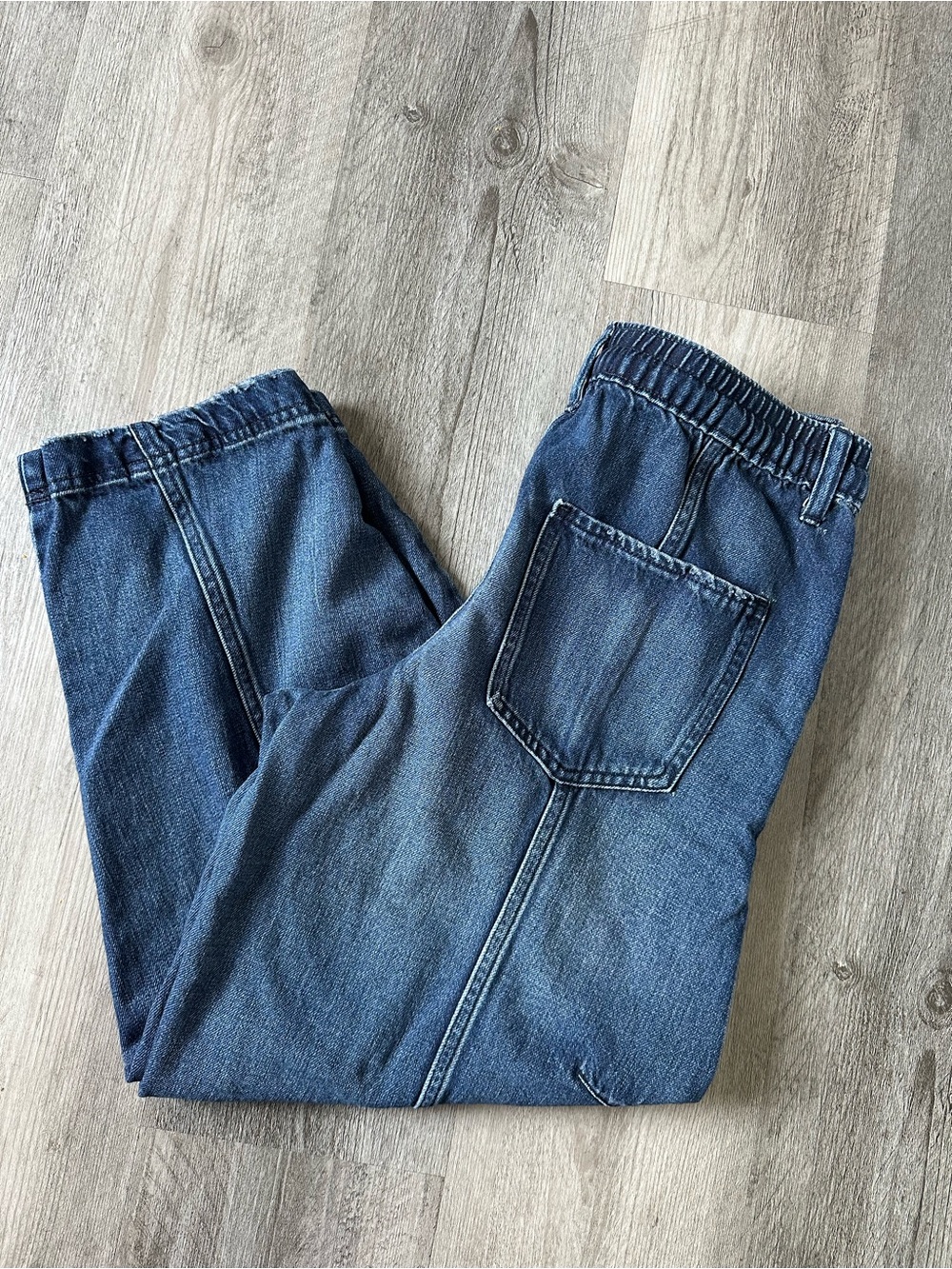 Scoop Barrel Leg Drawstring-Waist Jeans